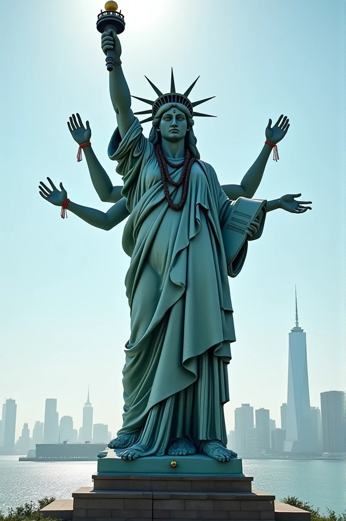Lord Shiva as statue of liberty
