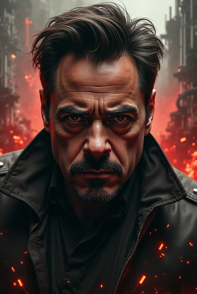 rdj with doom look