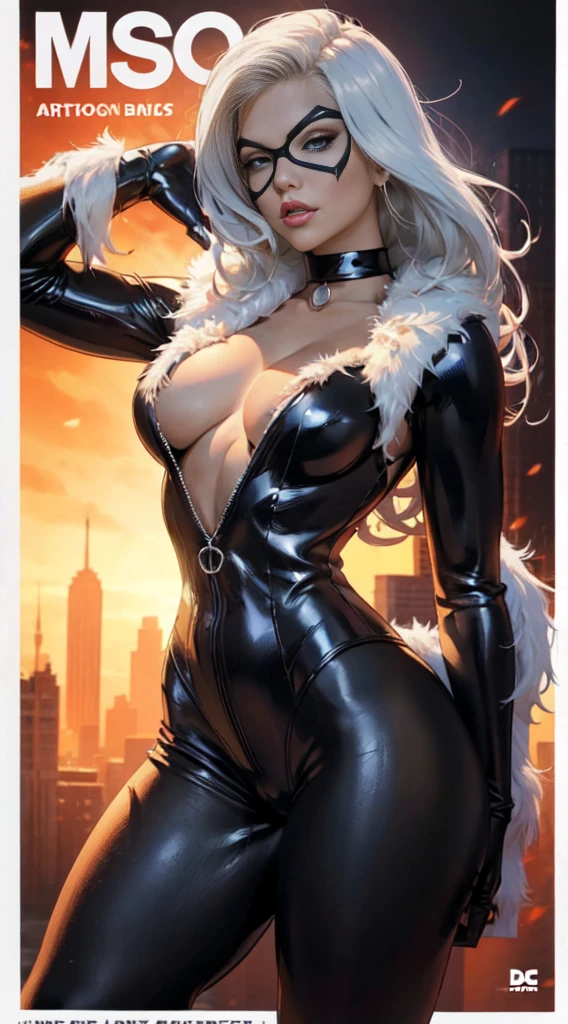1girl, hyper realistic, hyper intrincate detailed,in toon anime mix, digital art, (Black_Cat:1.) (cartoon character), cowboy shoot, full body, detailed background, stunning body, shaped latex custom attire, black cat attire, thick clothes, black latex, curvy muscular body. Full body cinematic poster cartel by DC comic cover comics by Artgerm Lau art by Artgerm cover comic by 90s artgerm art cover to DC comics
