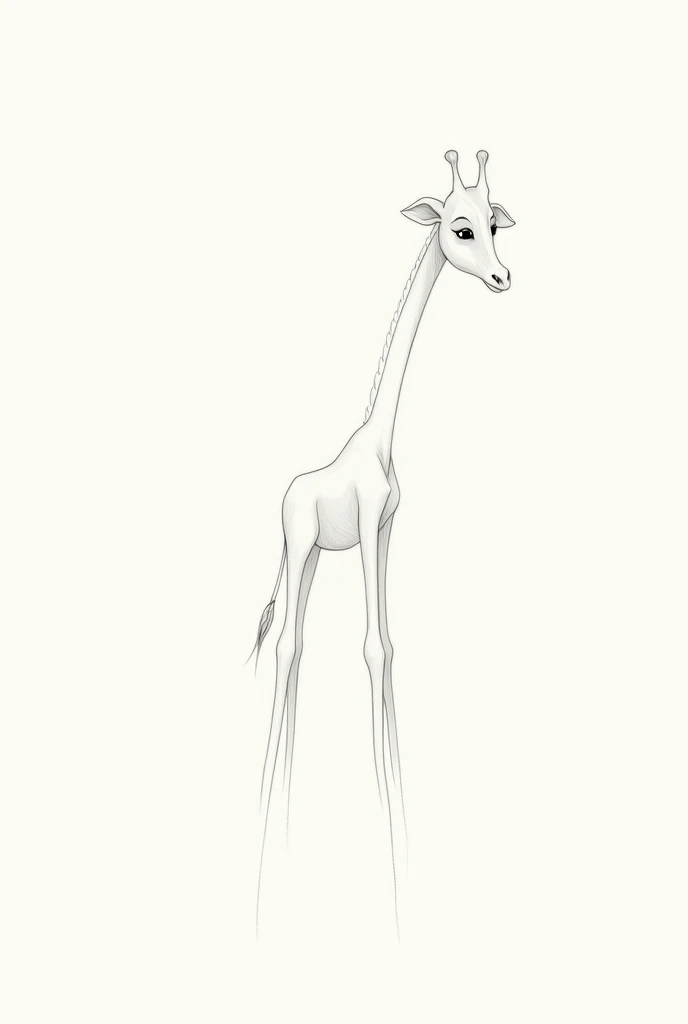 Line drawing of a giraffe
