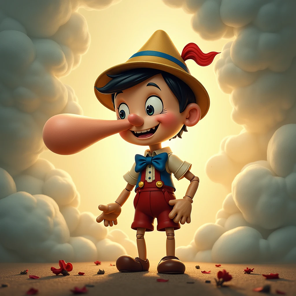 Use the hint image and add a Pinocchio nose 