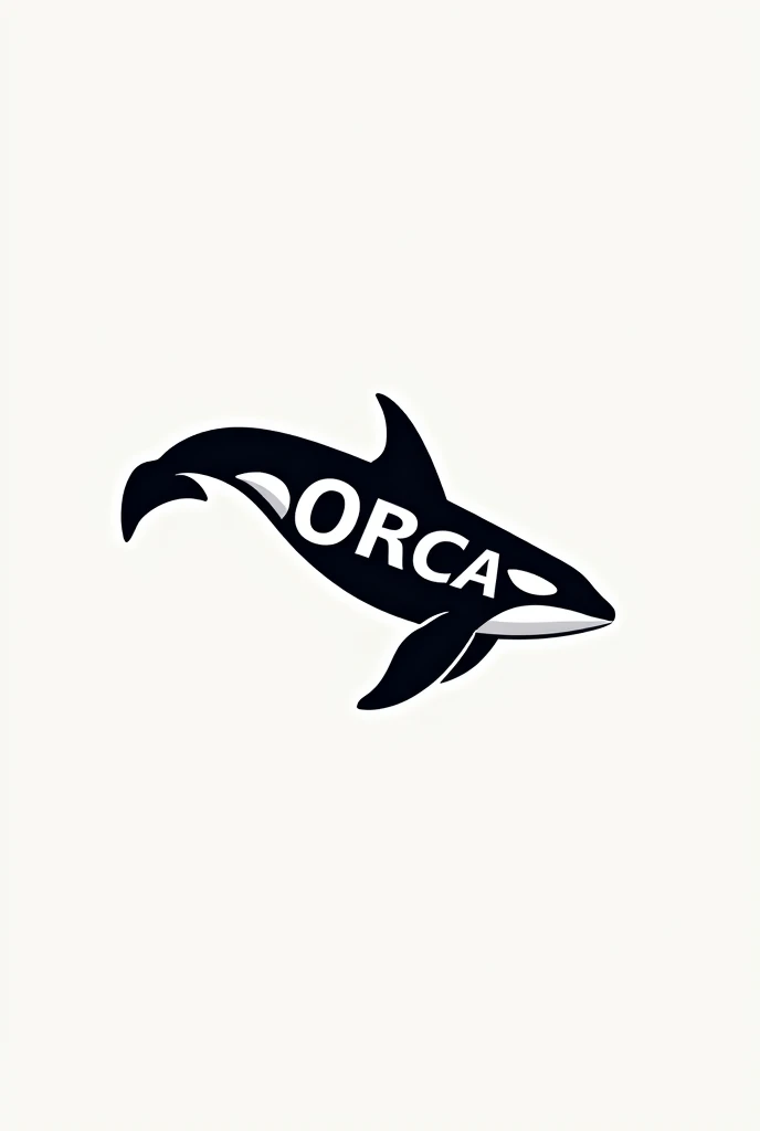 A logo with the word orca written on a whale&#39;s tail