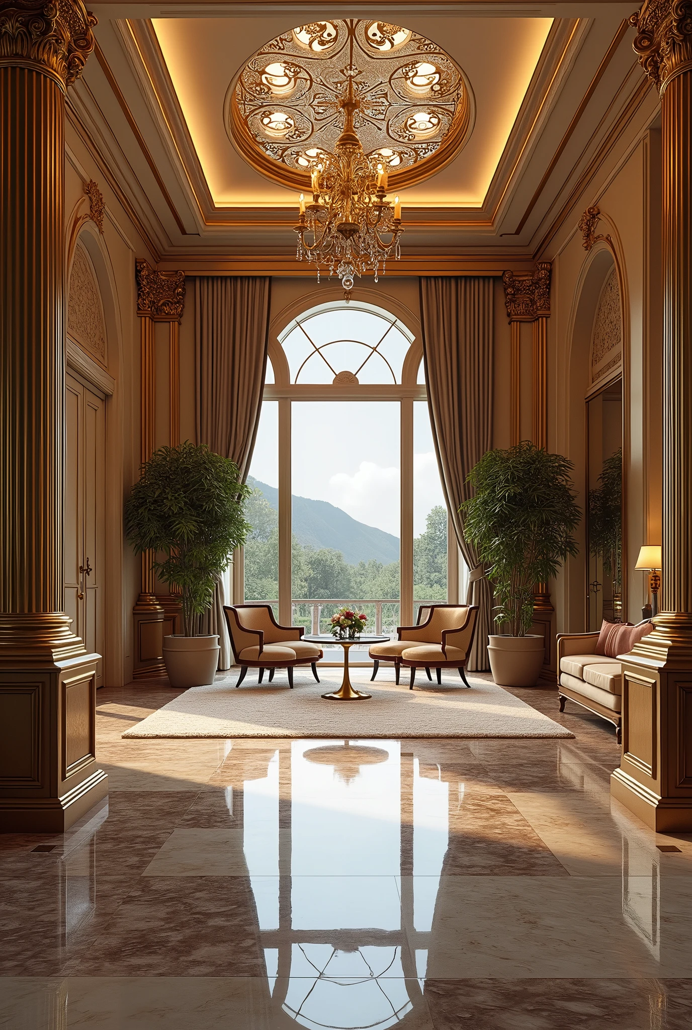 Design me a house for billionaires Inside the house