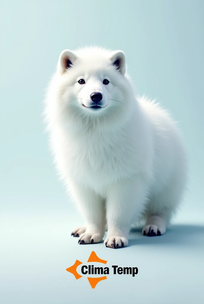 Advertisement for an air conditioning installation and maintenance company called Clima Temp.
no person in the image.
It could be an animal with white fur.
With a very innovative logo between the name or next to the company name.
Advertisement with a modern look.