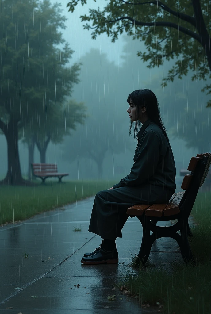 **A Stranger’s Perspective:** Describe the scene from the viewpoint of a passerby who notices Luna in the rain. How does this person react, and what do they think of Luna’s situation