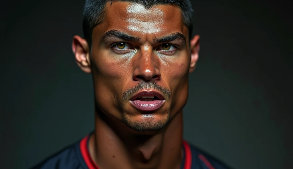 Ronaldo speaking directly to the camera,