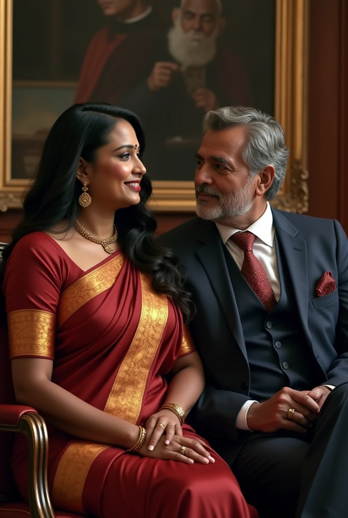  Wearing full body  Academic regalia  wealthy sri lankan average beautiful girl(big  large breasts and butt) sit in chair and sri lankan wealthy age 35 big dick man (software,electrical,garments companies owner)