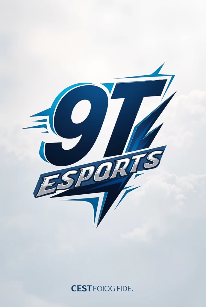 Create a logo for me 9T Esports ,which Esports text should be just below 9T