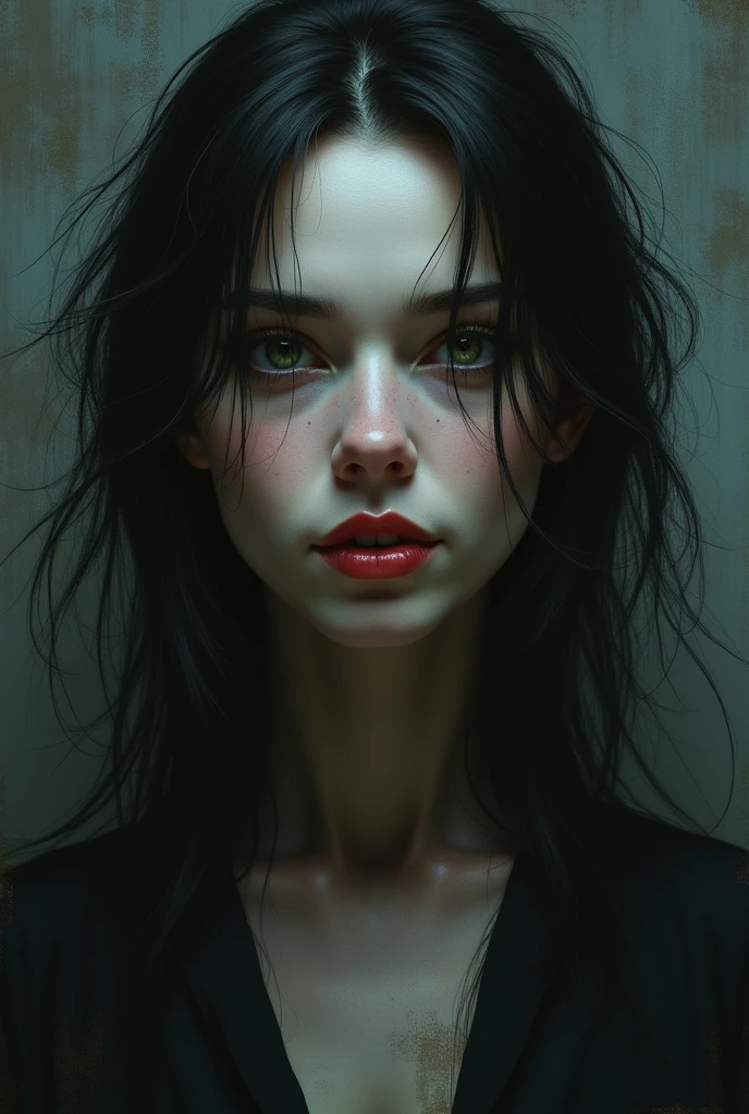 Two-faced woman with an air of falseness
