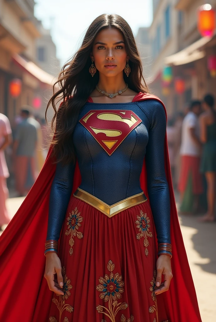 Supergirl in Indian outfit