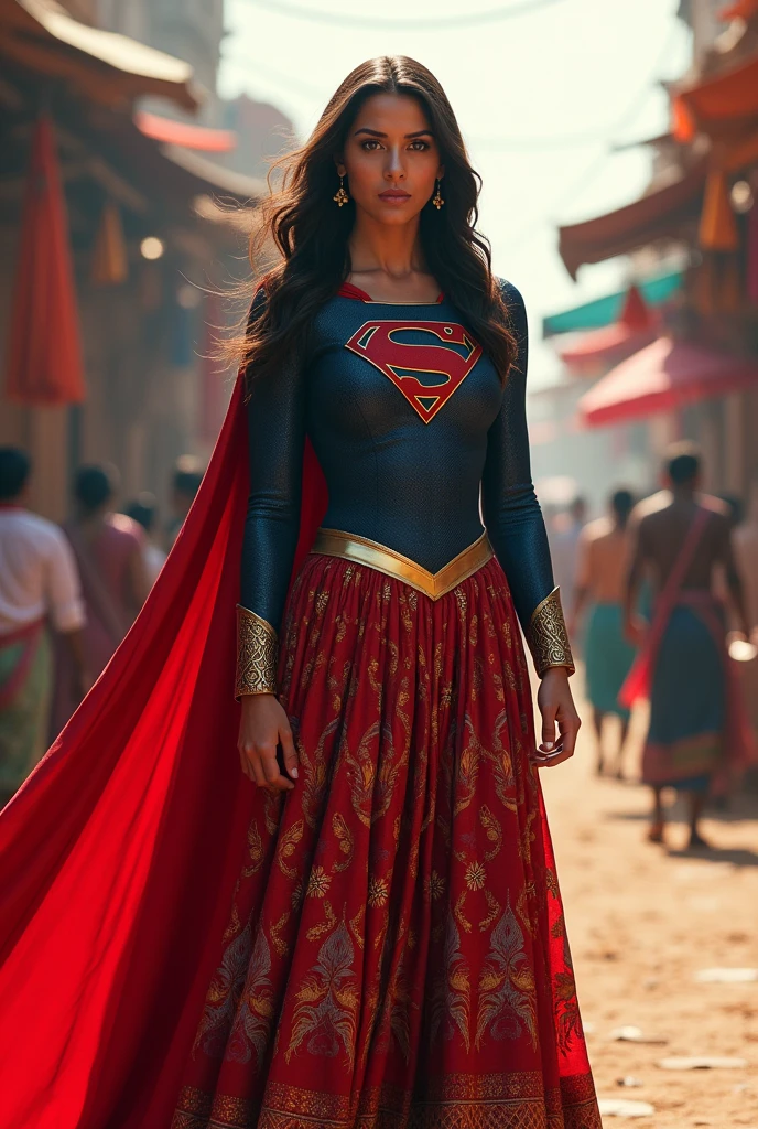 Supergirl in Indian outfit