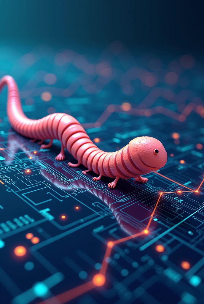 A worm printed on cypto currency with texted 'CYPTO KEEDA'