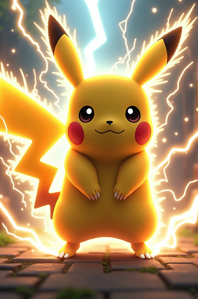 Pikachu use thunderbolt attack