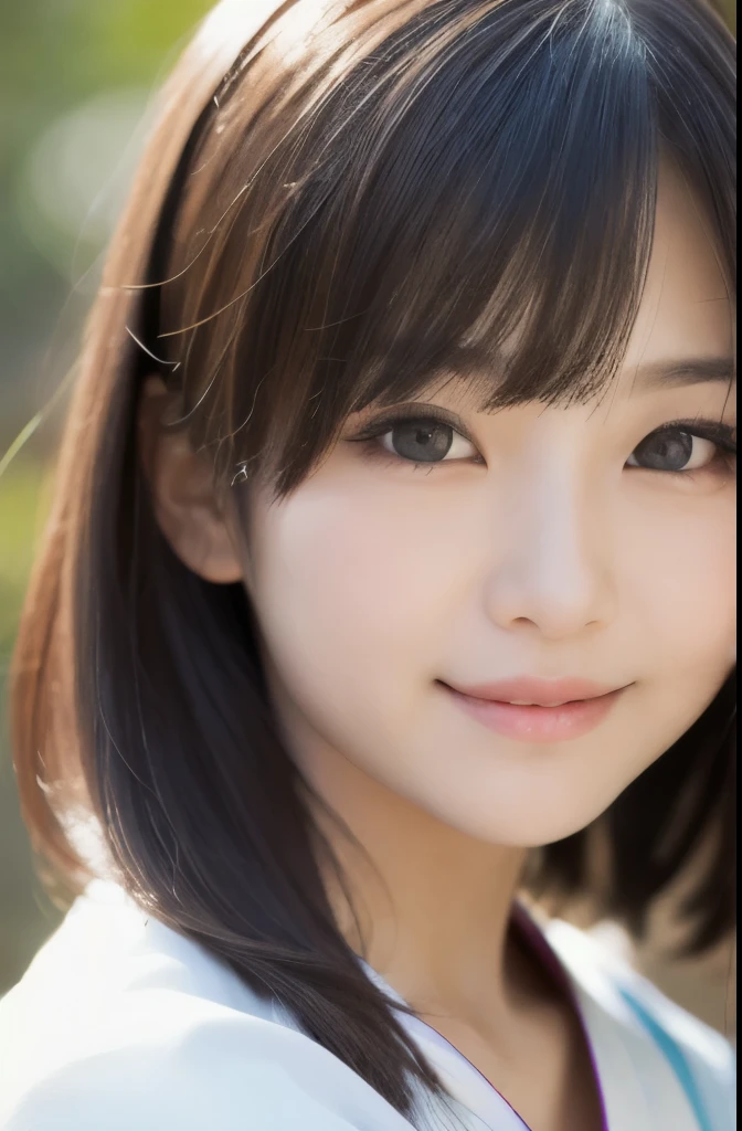best quality, face focus, soft light, ultra high res, (photorealistic:1.4), RAW photo,(Shinozaki Ai), white skin, kawaii,
1 Japanese girl, solo, cute, smile, (pupil, lights in the eyes), detailed beautiful face, Medium-sized breasts,(high resolution detail of human skin texture),(long hair),(portrait), upper body, white traditional kimono