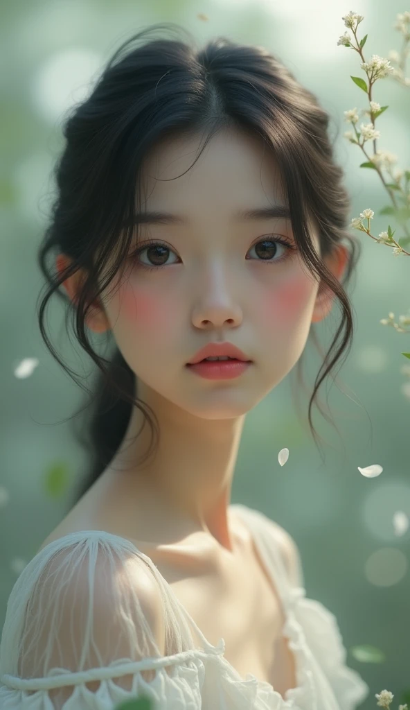 Background blur girl 18 years