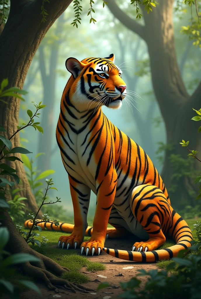 Image of a tiger in a lizard body