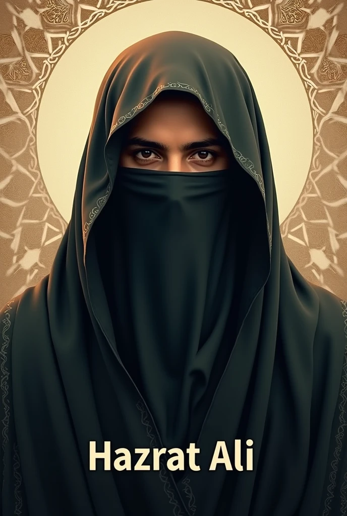Thumbnail for YouTube on islamic video of hazrat ali for YouTube back side write hazrat ali face is hide with clothes