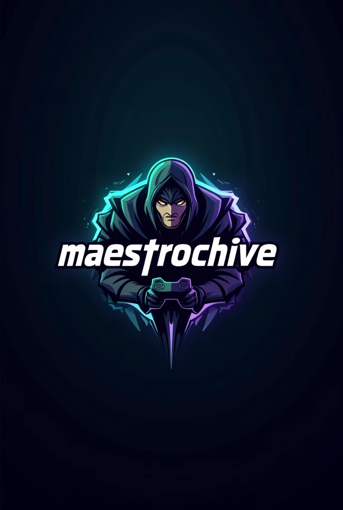 Make a gaming logo title the logo with the name of the player which is 'Maestrochive'