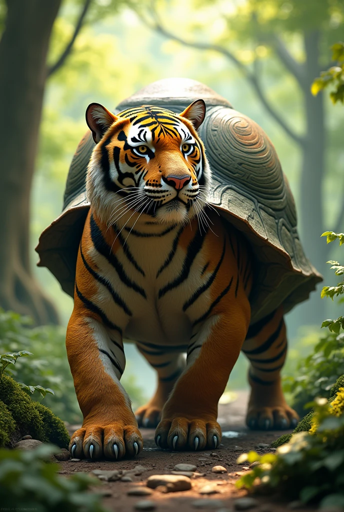 Image of a tiger in a tortoise form
