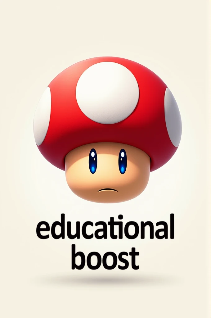 I want a Mario Bros mushroom logo with the motto of " educational boost "