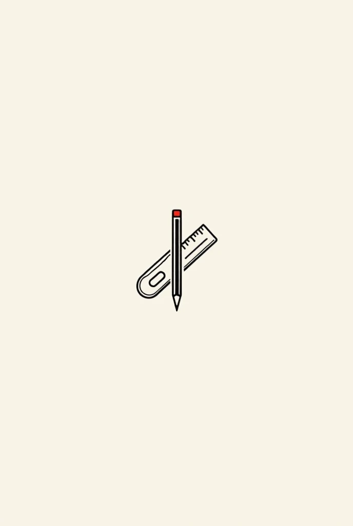 Logo with minimalist stationery materials
