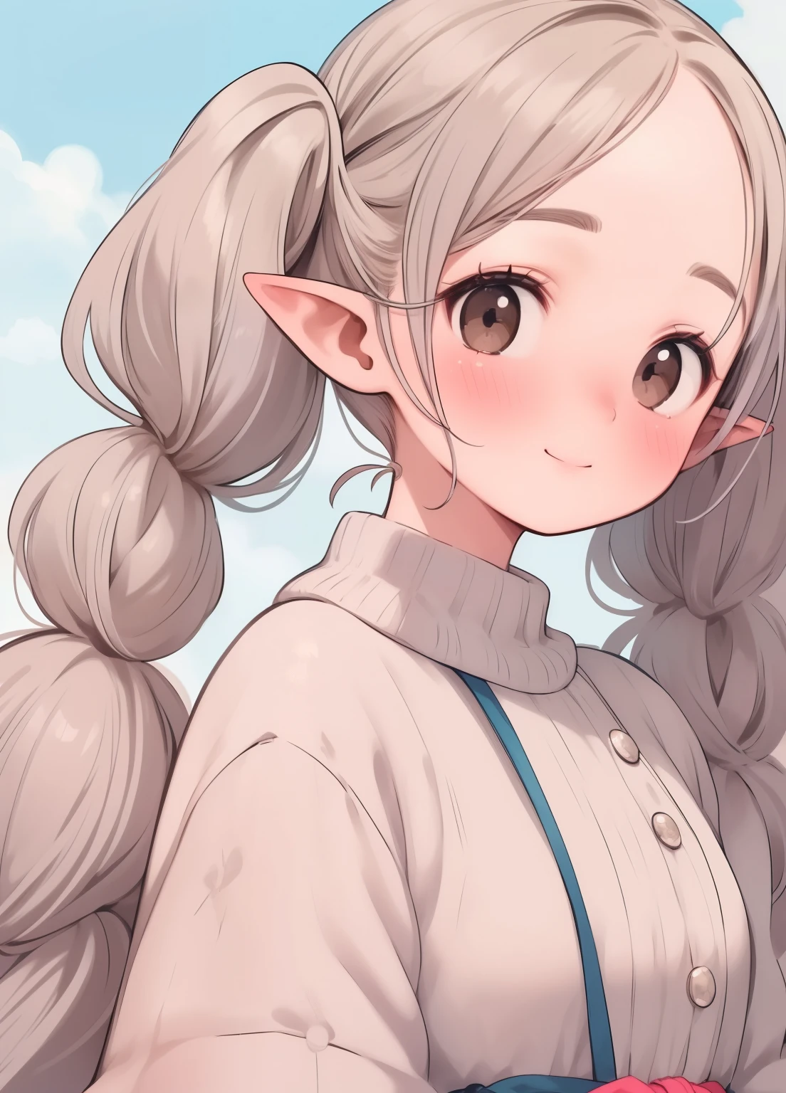 (masterpiece、Highest quality、Highest quality、Official Art、Beautiful and beautiful:1.2)、(One person:1.3)Hatsune Miku、Twin tails,Beautiful breasts, Katsushika Hokusai,16K、masterpiece、High resolution、((10 generations of women))、((Brown Skin))、((Pointy Ears))、((Beautiful silver hair))、((Do not wear jewelry))、Smiling Kindly、blush、Thin fabric clothing、Starry Sky、look at me、((Upper body close-up))