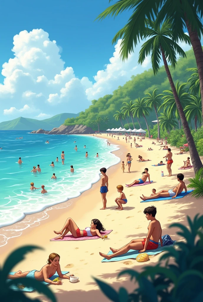 People besides of beach