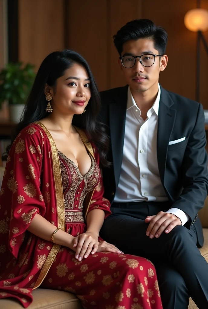 Wearing full body Academic regalia wealthy sri lankan average beautiful girl(big large breasts and butt) sit with sri lankan wealthy age 35 young spec's man (software,electrical,garments companies owner)
