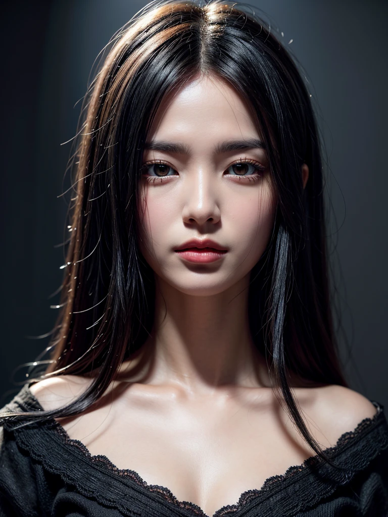 black hair, Surrealism, 8 K, super detail