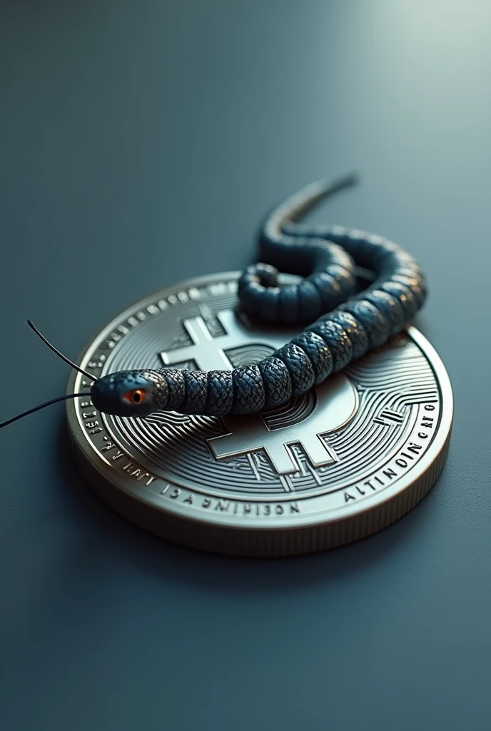 A worm printed on crypto currency texted with 'CRYPTO KEEDA'
