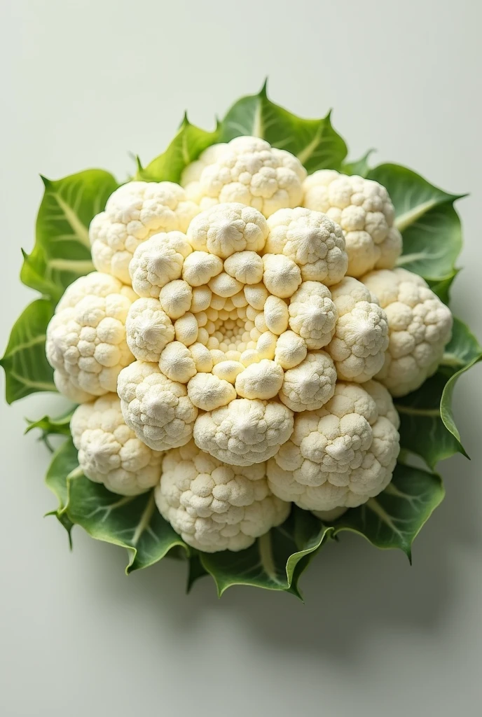 Cauliflower with fibonacci spiral