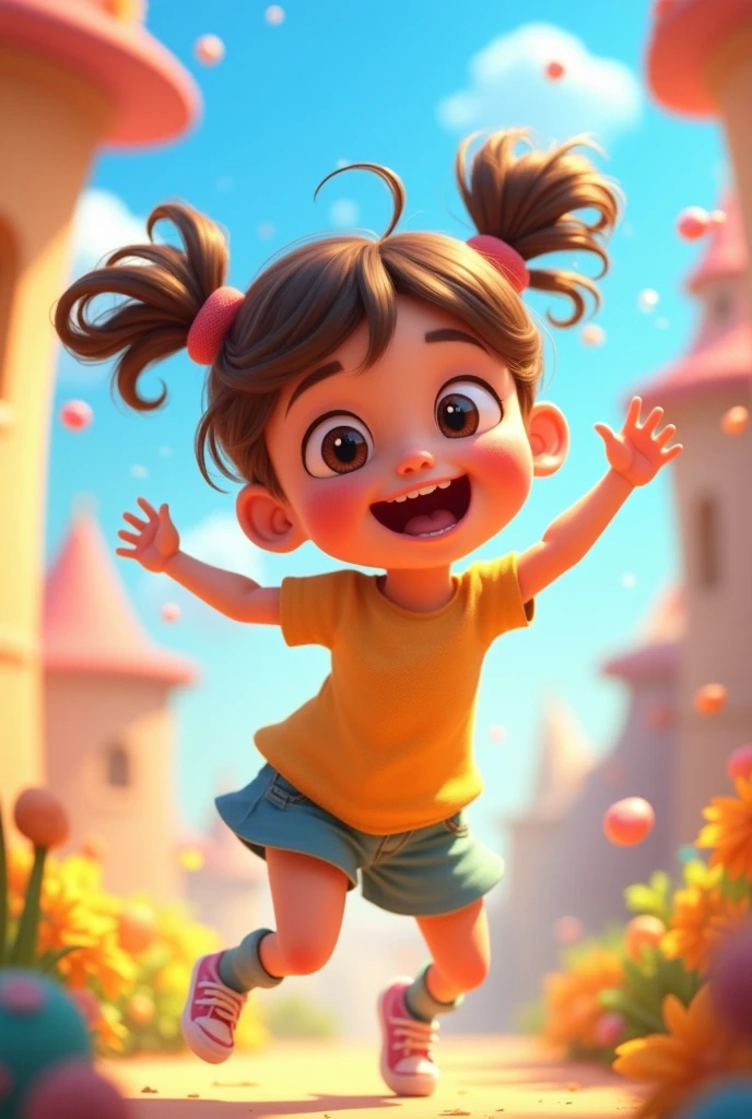 Happy girl animation 