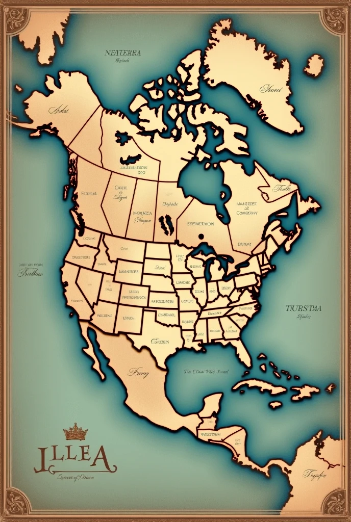 Make a map of the Illea nation from the book The Selection 