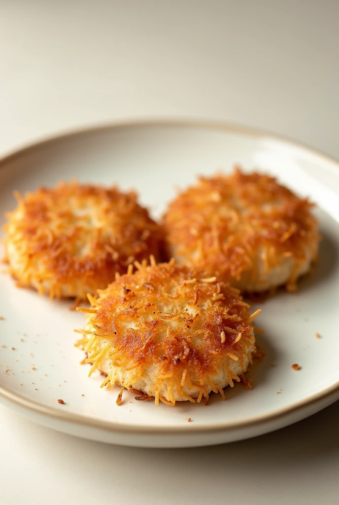 3 Coconut Shreds Patty in a plate