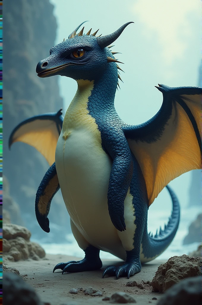 Penguin and dragon hybrid animal