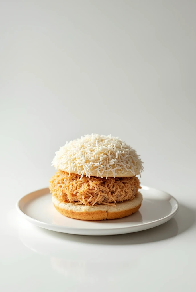 3 Coconut Shreds burger Patty in a plate