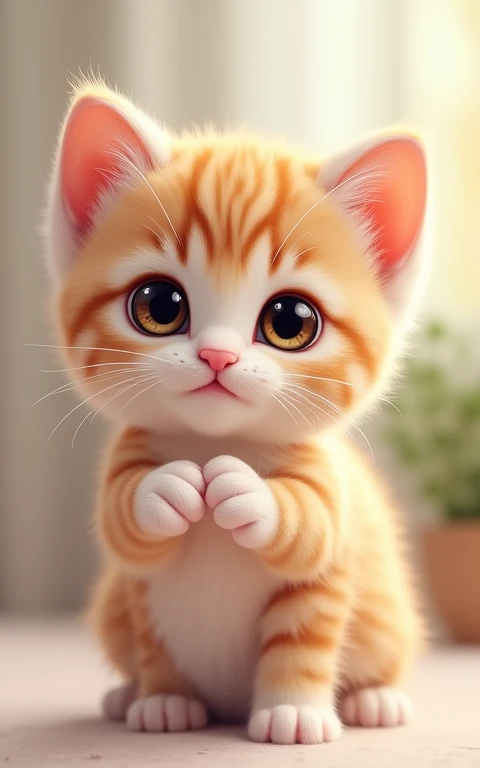 Strike a cute pose、masterpiece, Highest quality, Adorable、Cute eyes、Cute kitten、Too cute、Innocent