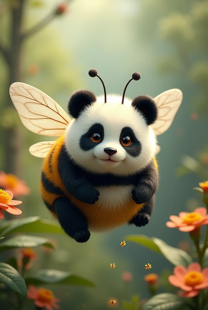 Panda and bee hybrid
