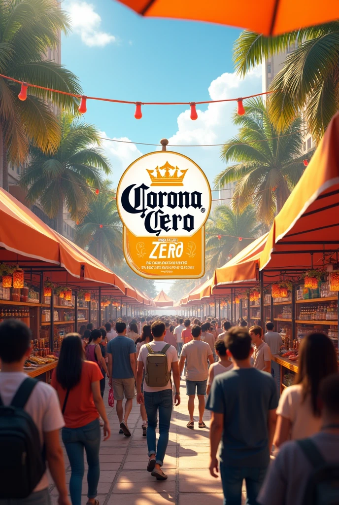 Background for corona cero zero beer market
