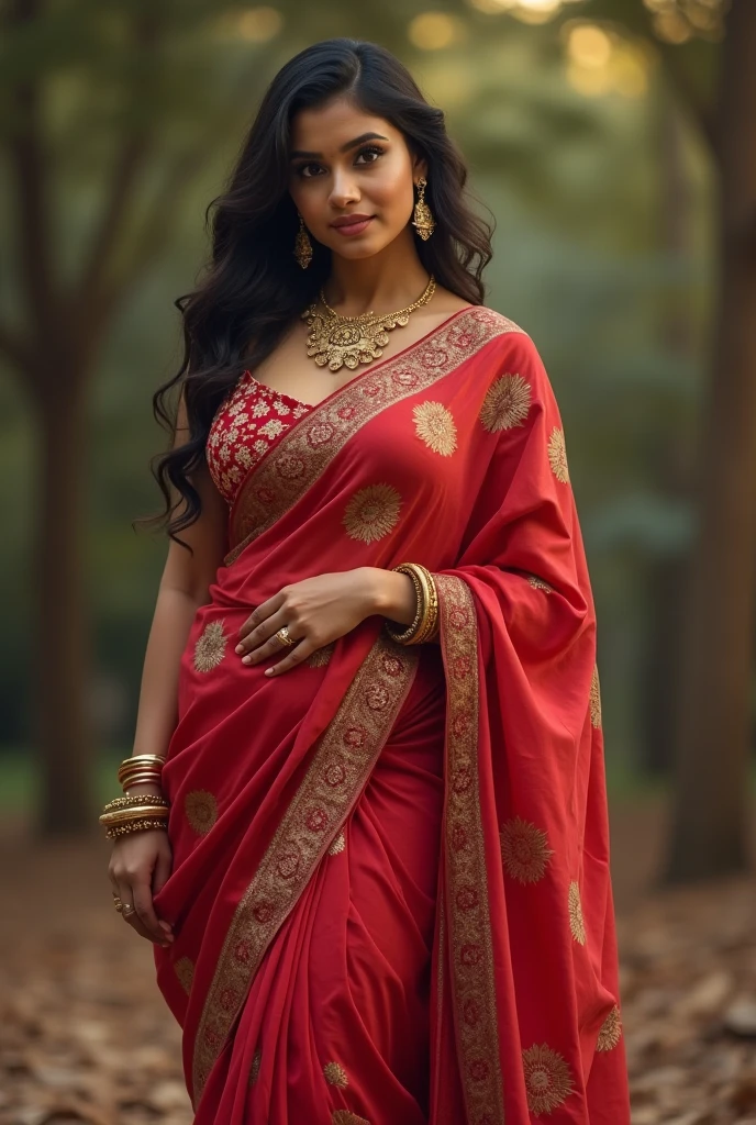 Indian lady have big boobs and nipples and hips wear saree which on written Jay and ayush