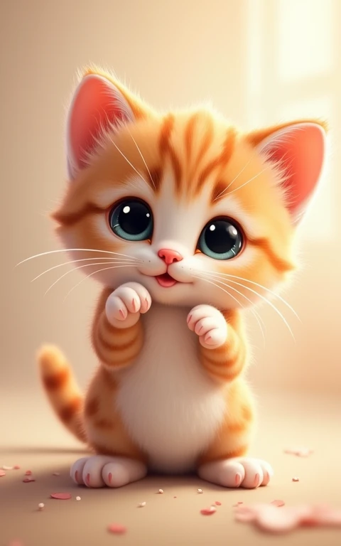 Strike a cute pose、masterpiece, Highest quality, Adorable、Cute eyes、Cute kitten、Too cute、Innocent