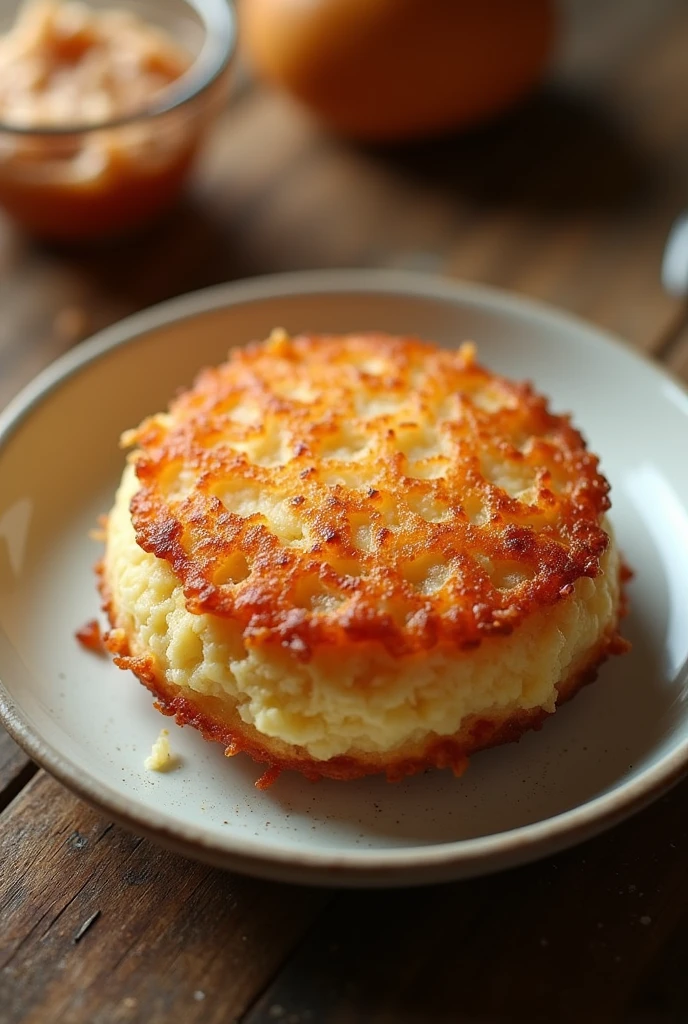 Coconut Patty in a plate make it golden brown and picture it upper camera and remove the toppings