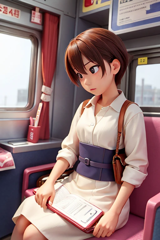 16age、female、Inside the train、