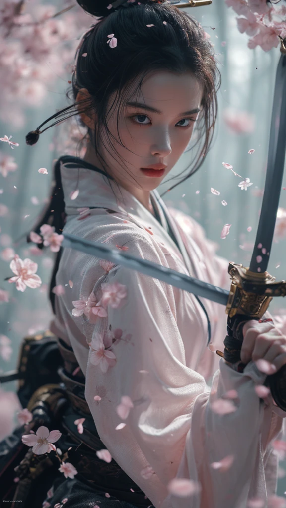 刀cherry blossoms,upper_body,One Girl,arms,Black Hair,sword,petal,cherry blossoms,Long Hair,chinese garment,Blurred,Hair Bun,hair ornaments,View your audience,holding sword,Long sleeve,single Hair Bun,
Outdoor,最high quality,masterpiece,shape,Very delicate and beautiful,CG,Unity,8k wallpaper,wonderful,In detail,masterpiece,Official Art,Very detailed CG Unity 8k wallpaper,Unbelievably absurd,Large file size,Very detailed,High resolution,Very detailed,Beautiful detailed,Realistic,(masterpiece, 最high quality, high quality, High resolution, Very detailed),