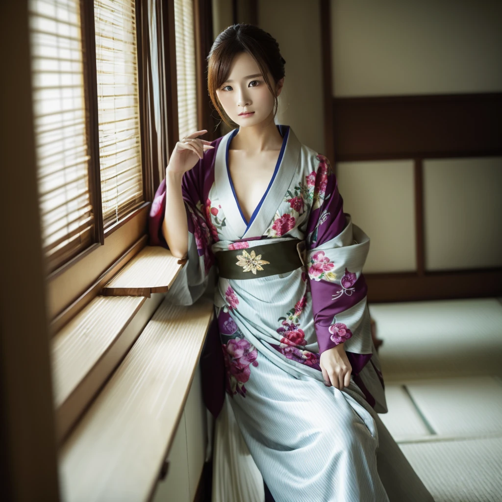 Highest quality, masterpiece, High resolution, One person, Beautiful and perfect face, long, Japanese Clothing,kimono, Intricate details, Cinematic feel, 8k, Very detailed
