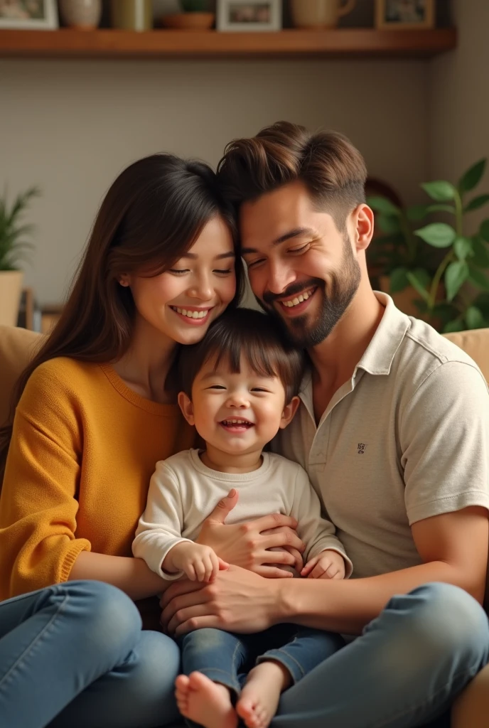 A family of three