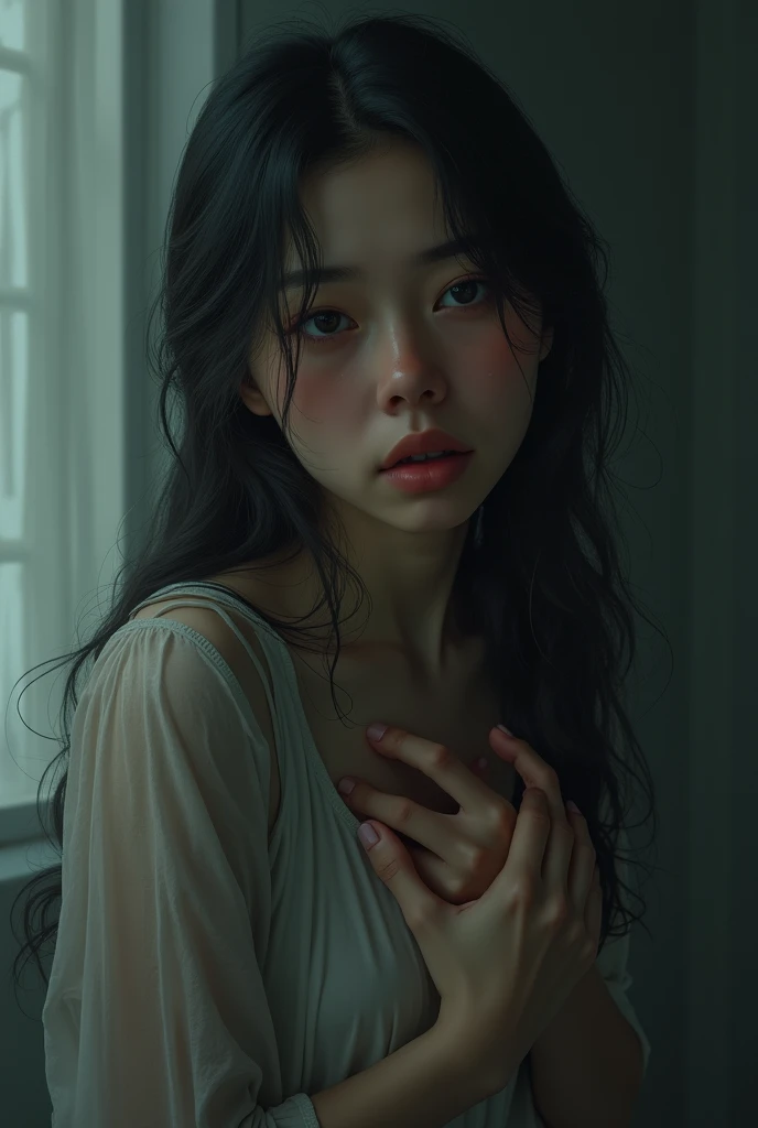 A sorrowful woman 