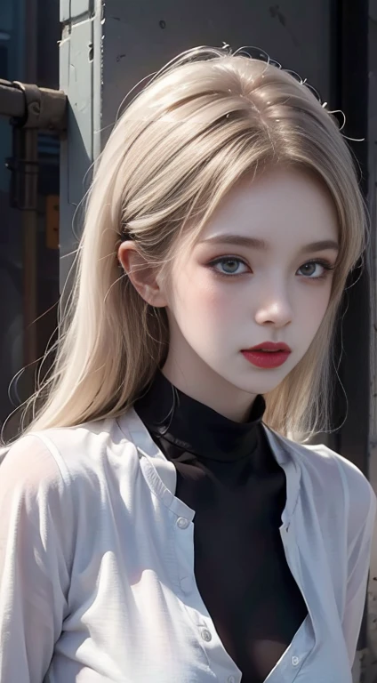 (1 Girl:1.3), Solitary, __body parts__ Delicate and realistic skin, Pale skin, Large target, Official Art, Unity 16k wallpaper, Ultra Detailed, beauty and aesthetics, beauty, masterpiece, best quality, In the cyberpunk city, Wonderful atmosphere, Calming color palette, A calm mood, Soft shadows, Airline stewardess, charm