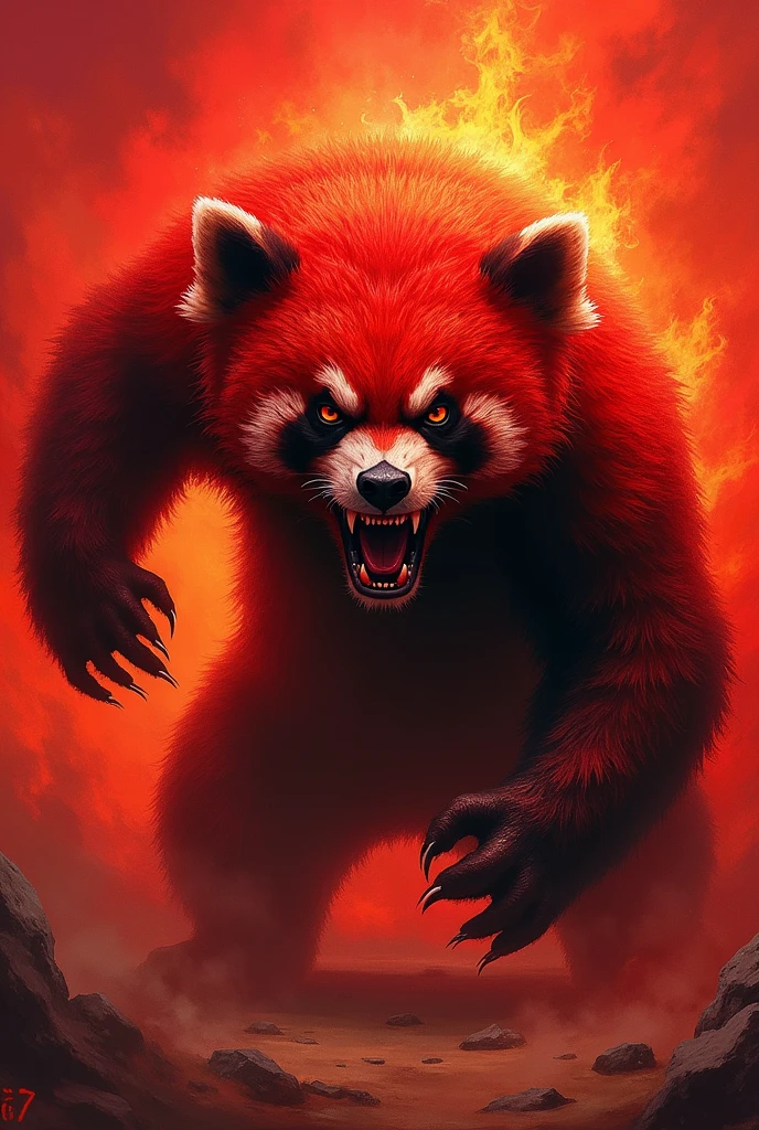 Angry Panda Red Design