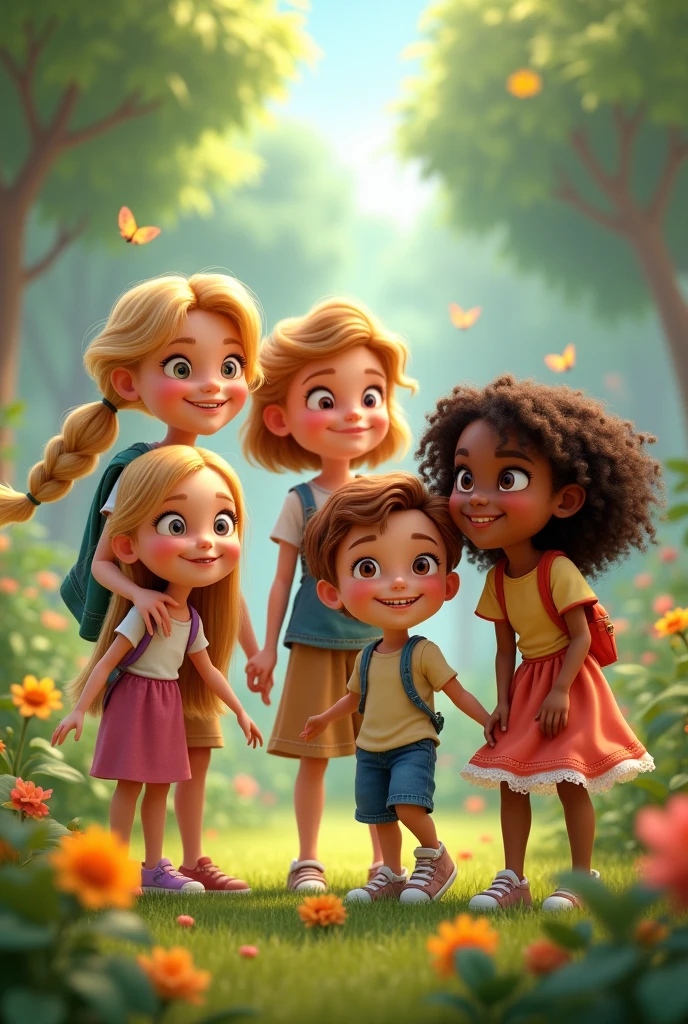 5 girls and 1 boy